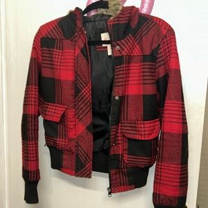 Red/ black jacket. Don’t remember where I got it from